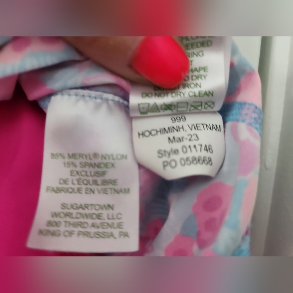 Lilly Pulitzer Girl's Mini Aila Skort, Aura Pink Baby Bloomer, Girl's XL (12-14) - Picture 5 of 6